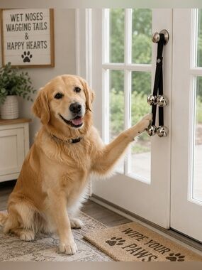 Dog Door Bells Potty Training Aid | Hanging Puppy Housebreaking Bells Adjustable